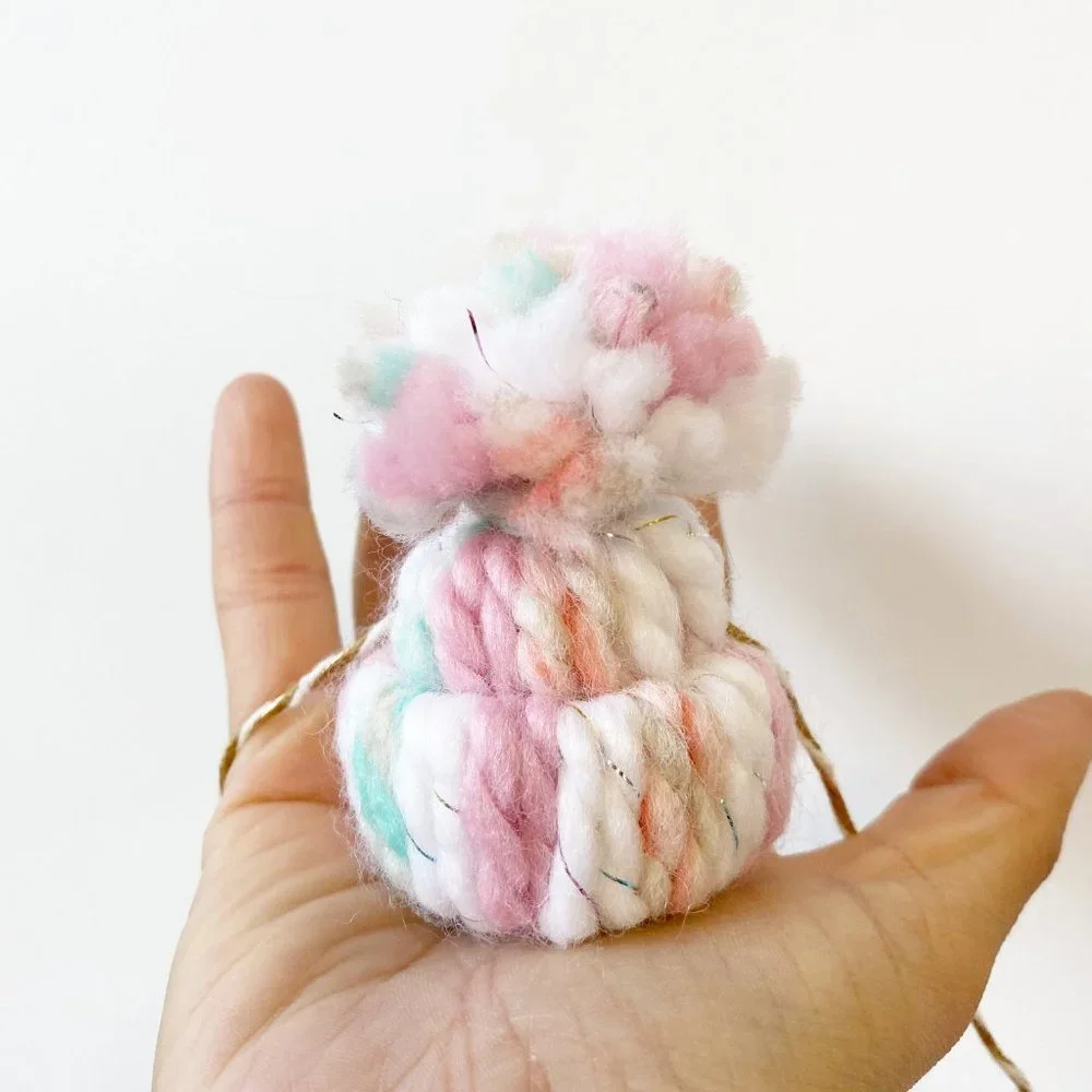 Handmade Winter Mini Knit Beanie Hat Christmas Garland Christmas Decorations